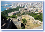 Vue sur le port de Malaga